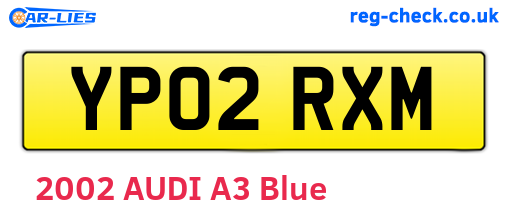 YP02RXM are the vehicle registration plates.