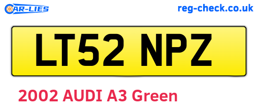 LT52NPZ are the vehicle registration plates.