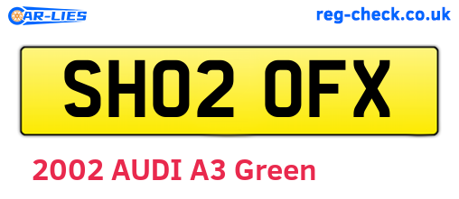 SH02OFX are the vehicle registration plates.