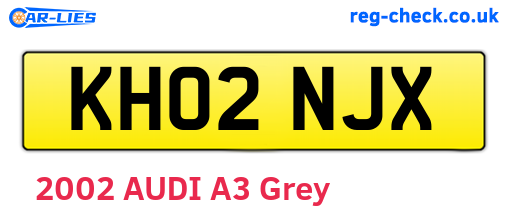 KH02NJX are the vehicle registration plates.