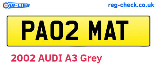 PA02MAT are the vehicle registration plates.
