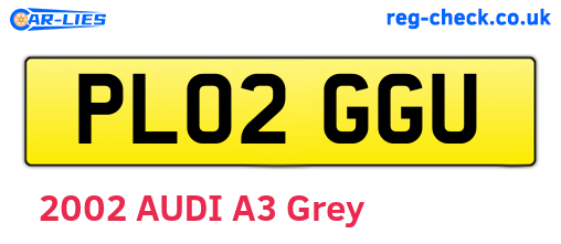 PL02GGU are the vehicle registration plates.