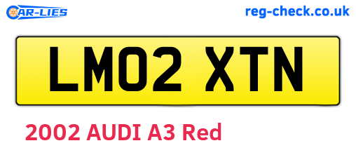 LM02XTN are the vehicle registration plates.