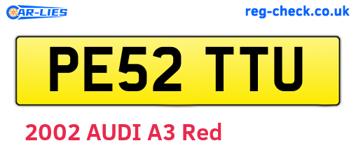 PE52TTU are the vehicle registration plates.