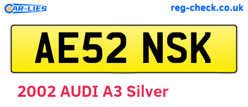 AE52NSK are the vehicle registration plates.