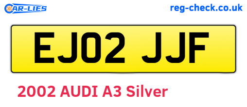 EJ02JJF are the vehicle registration plates.