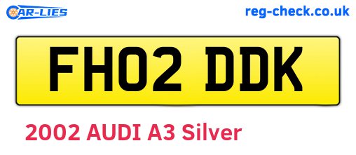 FH02DDK are the vehicle registration plates.