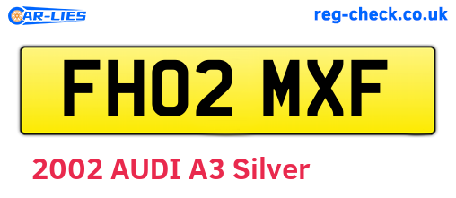 FH02MXF are the vehicle registration plates.