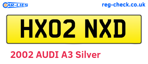 HX02NXD are the vehicle registration plates.