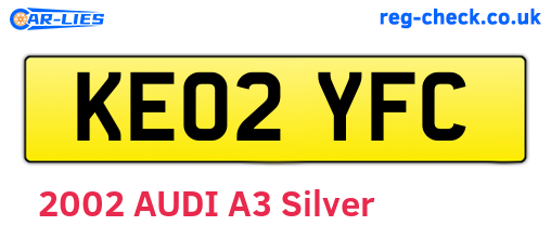 KE02YFC are the vehicle registration plates.