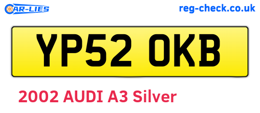 YP52OKB are the vehicle registration plates.