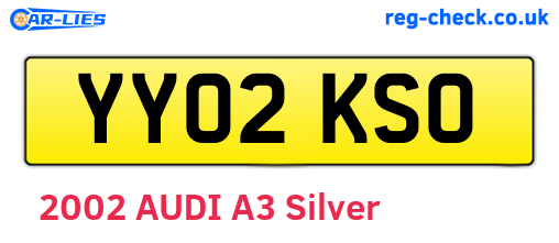 YY02KSO are the vehicle registration plates.