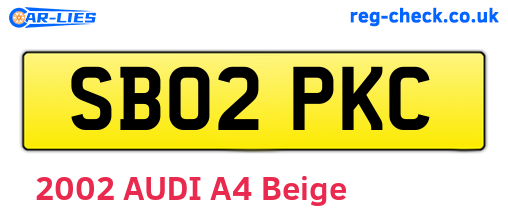 SB02PKC are the vehicle registration plates.