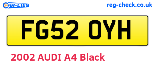 FG52OYH are the vehicle registration plates.