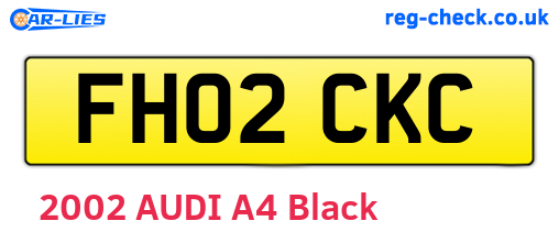 FH02CKC are the vehicle registration plates.