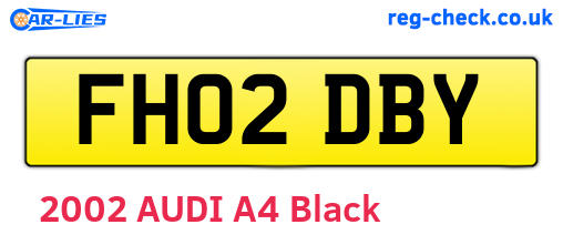 FH02DBY are the vehicle registration plates.