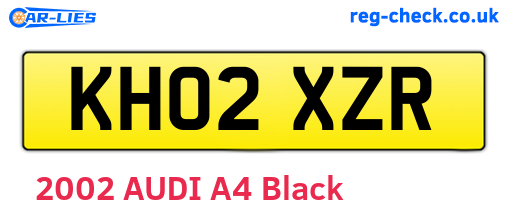 KH02XZR are the vehicle registration plates.