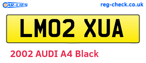 LM02XUA are the vehicle registration plates.