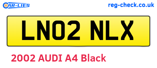 LN02NLX are the vehicle registration plates.