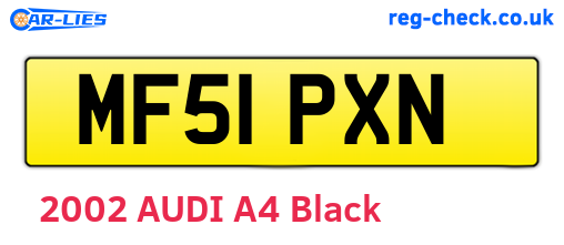 MF51PXN are the vehicle registration plates.