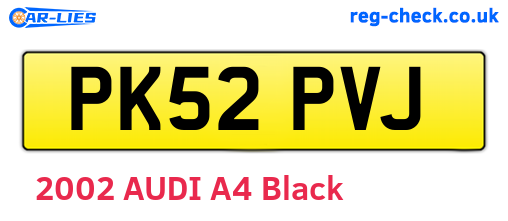 PK52PVJ are the vehicle registration plates.