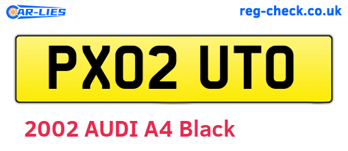 PX02UTO are the vehicle registration plates.