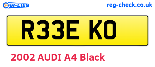 R33EKO are the vehicle registration plates.