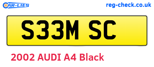 S33MSC are the vehicle registration plates.