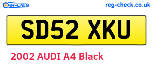 SD52XKU are the vehicle registration plates.