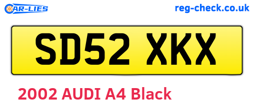 SD52XKX are the vehicle registration plates.