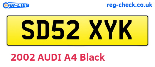 SD52XYK are the vehicle registration plates.