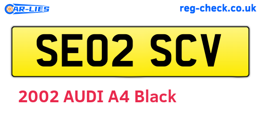 SE02SCV are the vehicle registration plates.