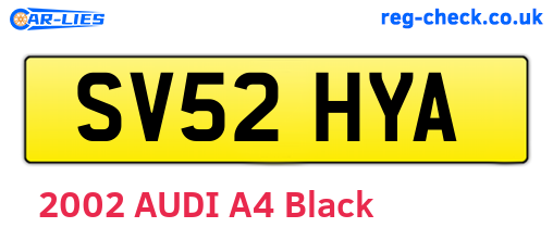 SV52HYA are the vehicle registration plates.