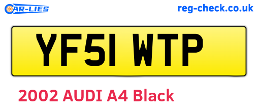 YF51WTP are the vehicle registration plates.