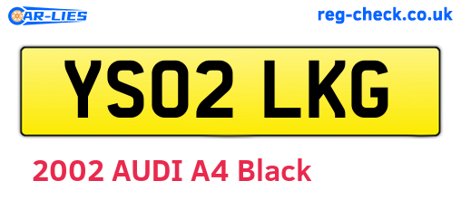YS02LKG are the vehicle registration plates.
