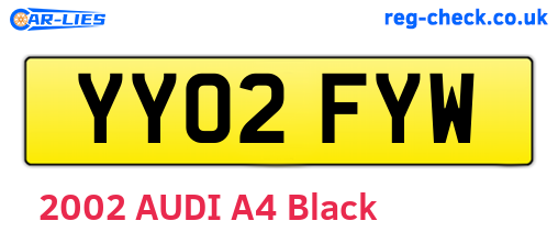 YY02FYW are the vehicle registration plates.