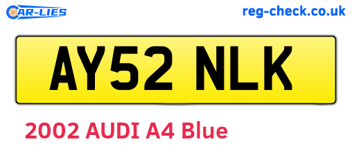 AY52NLK are the vehicle registration plates.