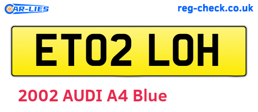 ET02LOH are the vehicle registration plates.