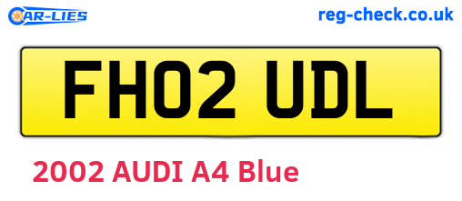 FH02UDL are the vehicle registration plates.