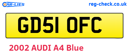 GD51OFC are the vehicle registration plates.