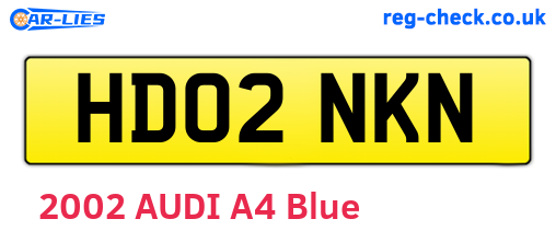 HD02NKN are the vehicle registration plates.