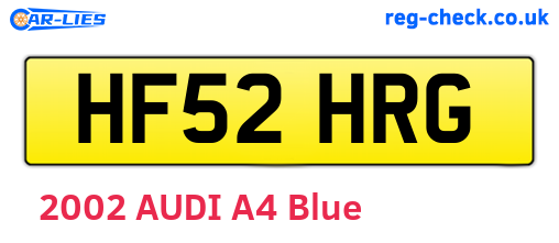 HF52HRG are the vehicle registration plates.