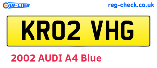 KR02VHG are the vehicle registration plates.
