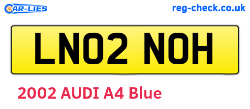 LN02NOH are the vehicle registration plates.