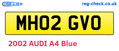 MH02GVO are the vehicle registration plates.