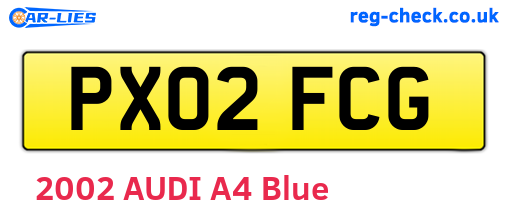 PX02FCG are the vehicle registration plates.