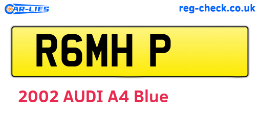R6MHP are the vehicle registration plates.