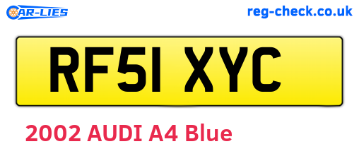 RF51XYC are the vehicle registration plates.