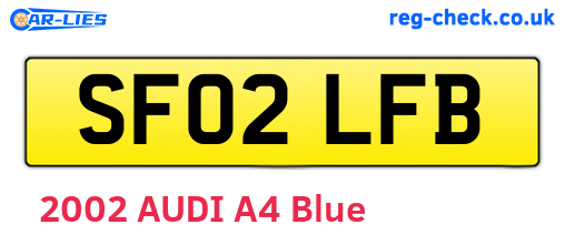 SF02LFB are the vehicle registration plates.