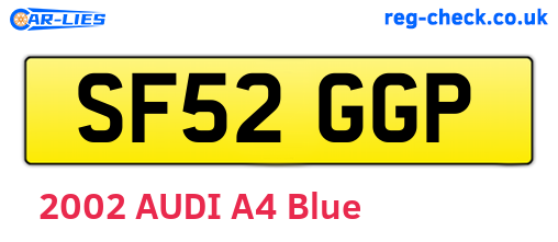SF52GGP are the vehicle registration plates.